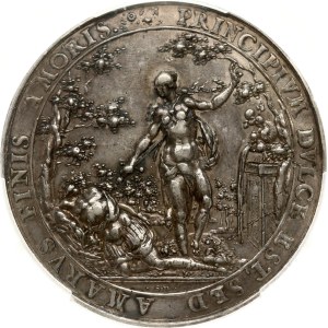 Poland Danzig Medal ND depicting the sorrow of love PCGS XF Detail