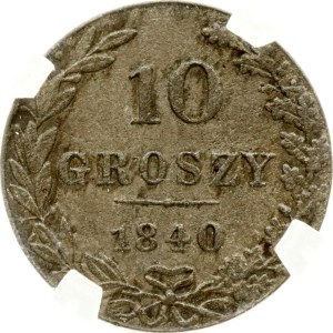 Poland 10 Groszy 1840 MW GENI AU 55