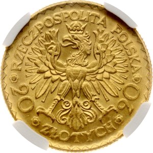 Poland 20 Zlotych 1925 Boleslaw Chrobry NGC MS 64