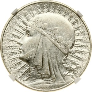 Poland 10 Zlotych 1932 MW NGC AU 53