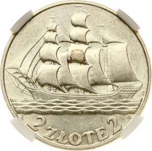 Poland 2 Zlote 1936 Gdynia Seaport NGC AU 55