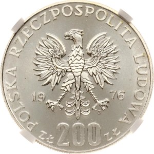 Poland 200 Zlotych 1976 MW XXI Summer Olympics NGC MS 66