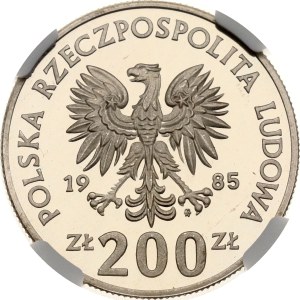 Poland 200 Zlotych 1985 MW World Cup Proba NGC PF 69 ULTRA CAMEO TOP POP