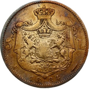 Romania 5 Lei 1884 B