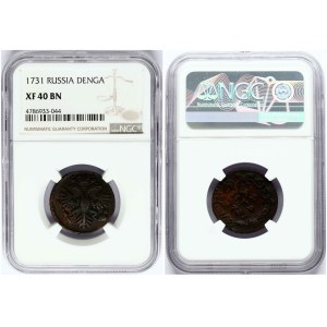 Russia Denga 1731 NGC XF 40 BN