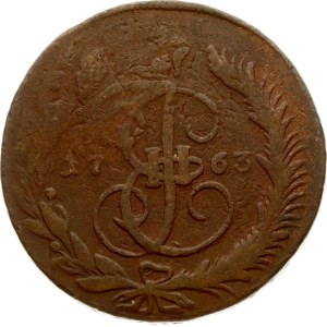 Russia 5 Kopecks 1763 ММ Overstruck