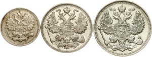 Russia 5 - 20 Kopecks 1898-1914 Lot of 3 coins
