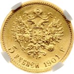 Russia 5 Roubles 1901 ФЗ NGC MS 66