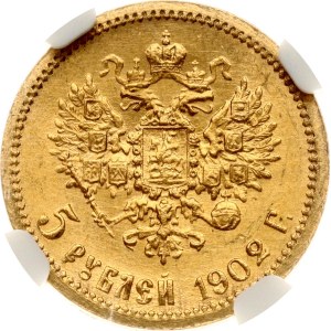 Russia 5 Roubles 1902 AP NGC MS 67