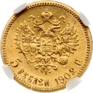 Russia 5 Roubles 1902 AP NGC MS 67