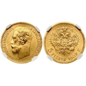 Russia 5 Roubles 1902 AP NGC MS 66