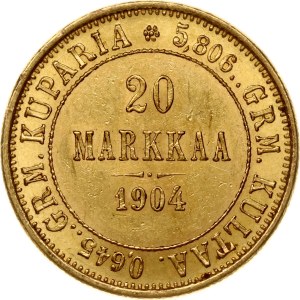 Russia For Finland 20 Markkaa 1904 L