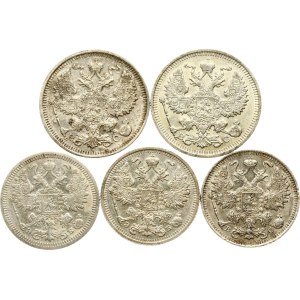 Russia 15 & 20 Kopecks 1908-1915 Lot of 3 coins