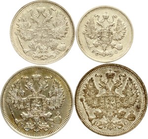 Russia 10 - 20 Kopecks 1914-1915 Lot of 4 coins