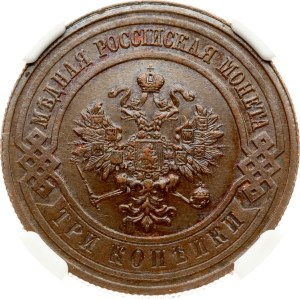 Russia 3 Kopecks 1915 NGC MS 62 BN