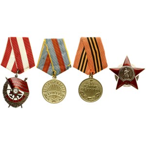 Russia USSR Set of 2 Orders & 2 Medals