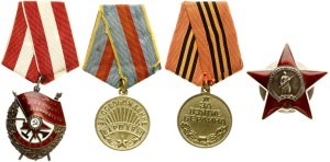 Russia USSR Set of 2 Orders & 2 Medals