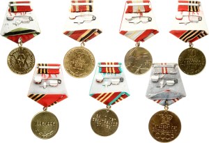 Russia Jubilee Medals 1965-1996 Lot of 7 pcs