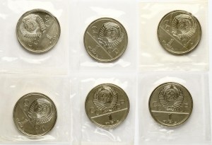 Russia USSR 1 Rouble 1977-1980 Summer Olympics Moscow Set of 6 coins