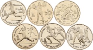 Russia USSR 1 Rouble 1991 1992 Summer Olympics Barcelona Set Lot of 6 coins