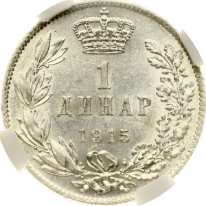 Serbia 1 Dinar 1915 NGC AU 53