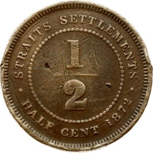 Straits Settlements 1/2 Cent 1872 H