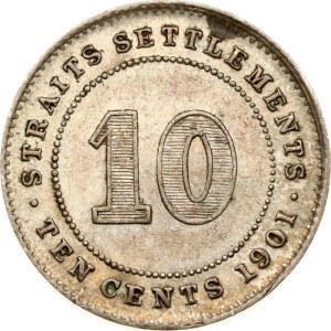 Straits Settlements 10 Cents 1901