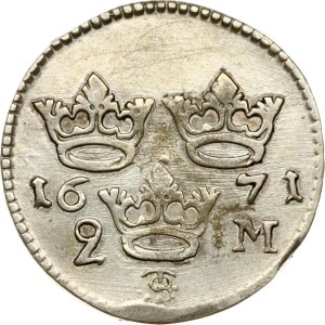 Sweden 2 Mark 1671
