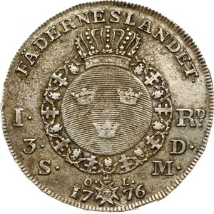Sweden 1 Riksdaler 1776 OL