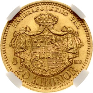 Sweden 20 Kronor 1889 EB NGC MS 64