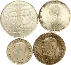 Sweden 1 - 50 Kronor 1937-1976 Lot of 4 coins