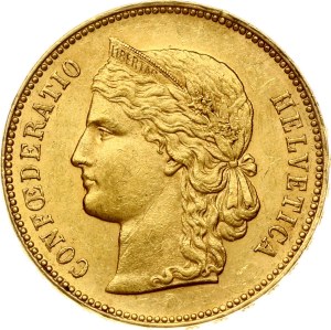 Switzerland 20 Francs 1895 B Libertas