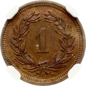 Switzerland 1 Rappen 1921 B NGC MS 65 RB