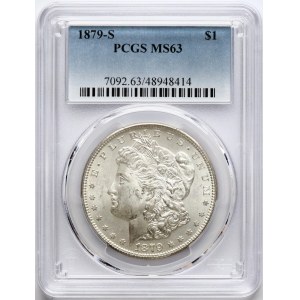 USA Morgan Dollar 1879 S PCGS MS 63