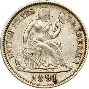 USA Dime 1891