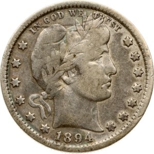 USA 1/4 Dollar 1894 S