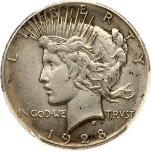 USA Peace Dollar 1928 PCGS AU Detail