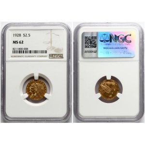 USA 2½ Dollars 1928 NGC MS 62
