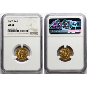 USA 2½ Dollars 1929 NGC MS 62