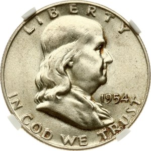 USA 1/2 Dollaro 1954 D 'Franklin Half Dollar' NGC MS 64