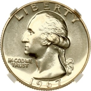 USA 1/4 Dollar 1967 'Washington Quarter' NGC MS 67