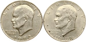USA Eisenhower Dollar 1972 & 1976 Lot of 2 coins