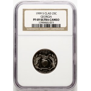 USA 1/4 Dollar 1999 S Georgia NGC PF 69 ULTRA CAMEO