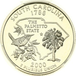 USA 1/4 Dollar 2000 S 'Washington Quarter' South Carolina - Silver PCGS PR 69 DCAM
