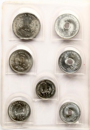 Vietnam North Vietnam 1 Xu - 1 Dong 1958 & 1976 Set of 7 coins