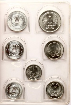 Vietnam North Vietnam 1 Xu - 1 Dong 1958 & 1976 Set of 7 coins