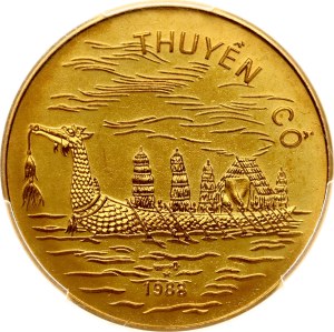 Vietnam 10 Dong 1988 Dragon Ship PCGS MS 67
