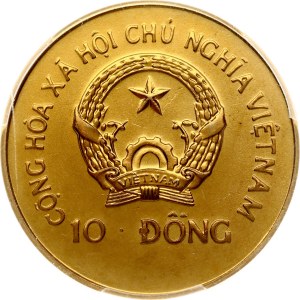 Vietnam 10 Dong 1988 Dragon Ship PCGS MS 67
