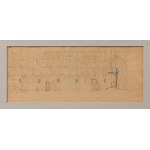 Jerzy NOWOSIELSKI (1923 - 2011), Szkic ikonostasu - praca dwustronna, II poł. lat 40. XX w.