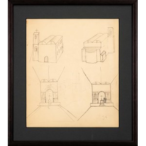 Jerzy NOWOSIELSKI (1923 - 2011), Projekty sakralne - bryła i wnętrze - praca dwustronna